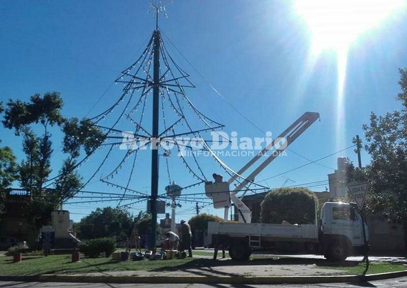 Temprano. La imagen fue tomada esta ma?ana alrededor de las 9, los municipales trabajaban en la esquina de Maiorano y Humberto Primo.