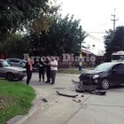 Imagen de Choque entre dos autos en Cardozo y Belgrano