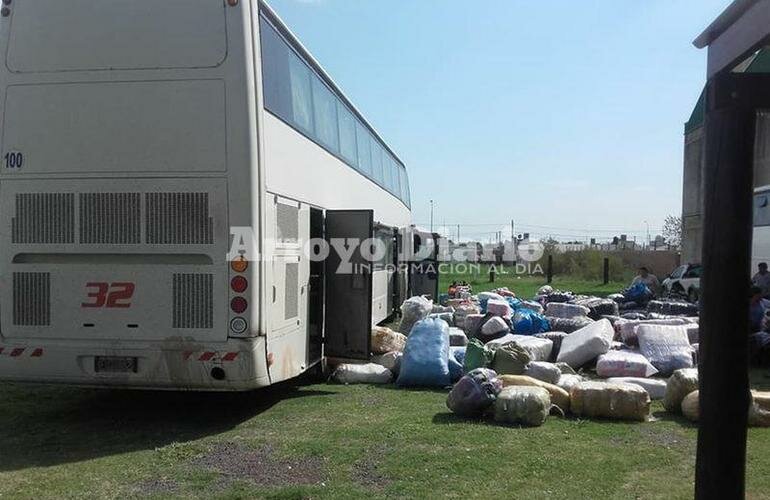 El colectivo. Este era el rodado que transportaba la mercader?a que ten?a como destino Buenos Aires y que qued? incautada.