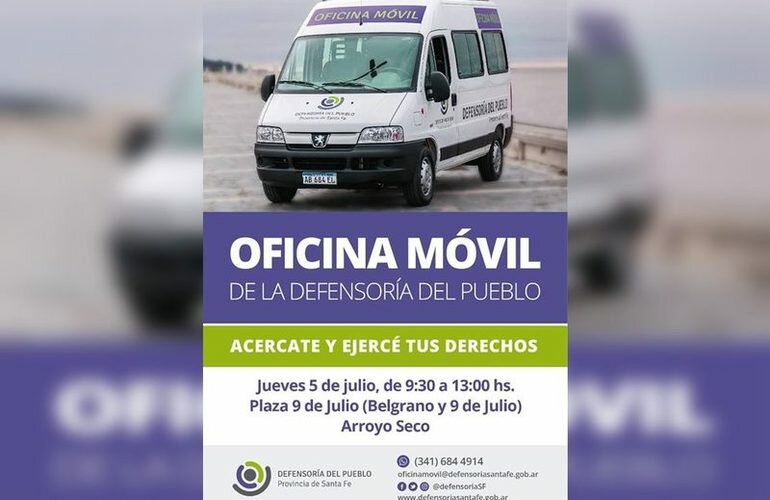 Imagen de La oficina m?vil de la Defensor?a del Pueblo estar? en Arroyo Seco