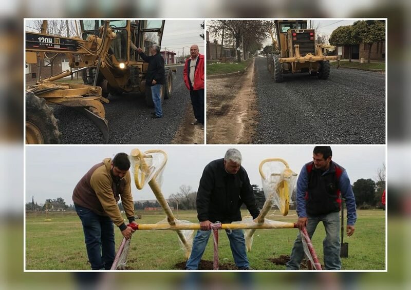 Imagen de Escoriado calle Coronel Arnold y colocaci?n de juegos en plaza Playa Hermosa