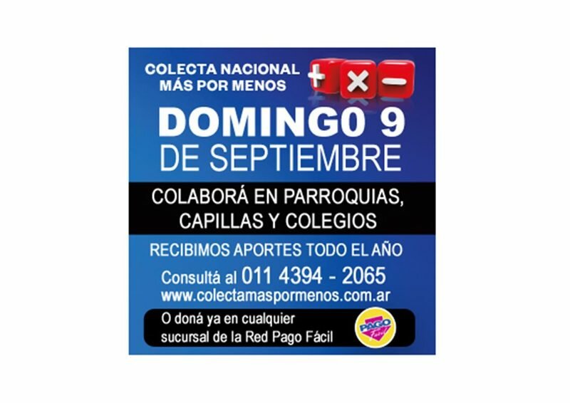 Imagen de Colecta Nacional M?s por Menos?“Sumemos juntos a la mesa de todos?”