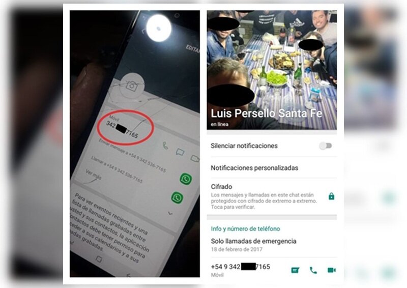 El n?mero de tel?fono desde el cual llamaron a Sanfelice, coincide con el que la producci?n tiene agendado al empleado del Ministerio de Seguridad de Santa Fe.