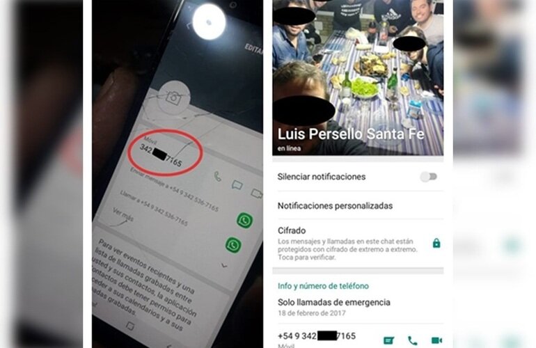 El n?mero de tel?fono desde el cual llamaron a Sanfelice, coincide con el que la producci?n tiene agendado al empleado del Ministerio de Seguridad de Santa Fe.