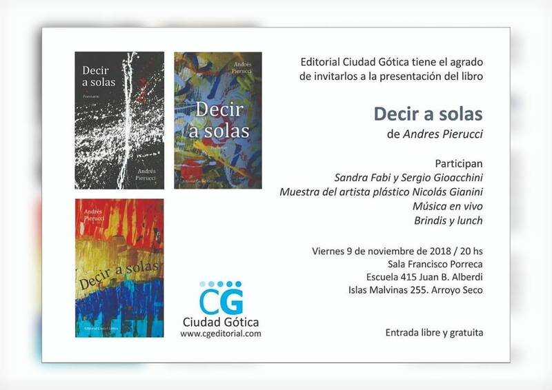 Imagen de Andr?s Pierucci presenta el libro: Decir a Solas