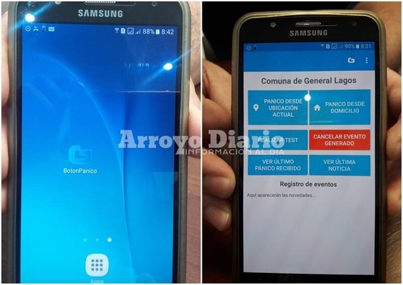 El mismo que en GL. En octubre del a?o pasado, el Bot?n de P?nico desarrollado en General Lagos se puso a disposici?n de toda la comunidad. Foto: Archivo AD