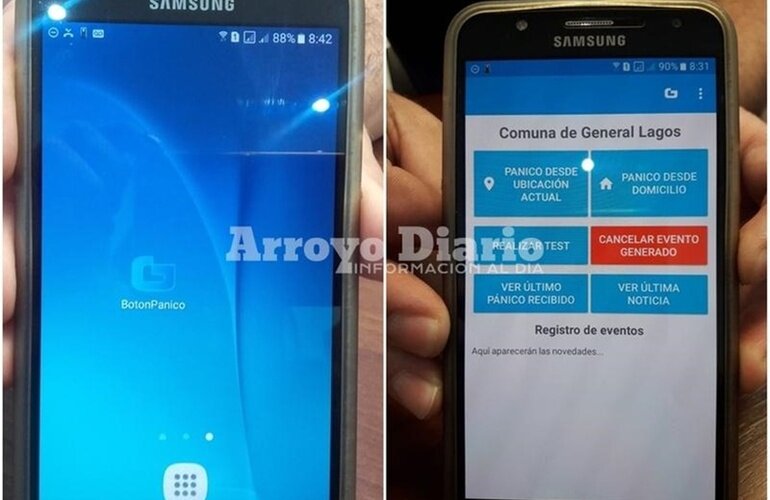 El mismo que en GL. En octubre del a?o pasado, el Bot?n de P?nico desarrollado en General Lagos se puso a disposici?n de toda la comunidad. Foto: Archivo AD