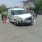 Tras el accidente. Luego del choque, inspectores de Tr?nsito estuvieron presentes en el lugar.