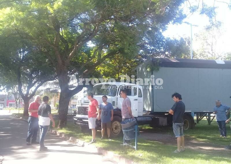 Autorizados. Los organizadores contaron que ten?an permiso para instalarse all?.