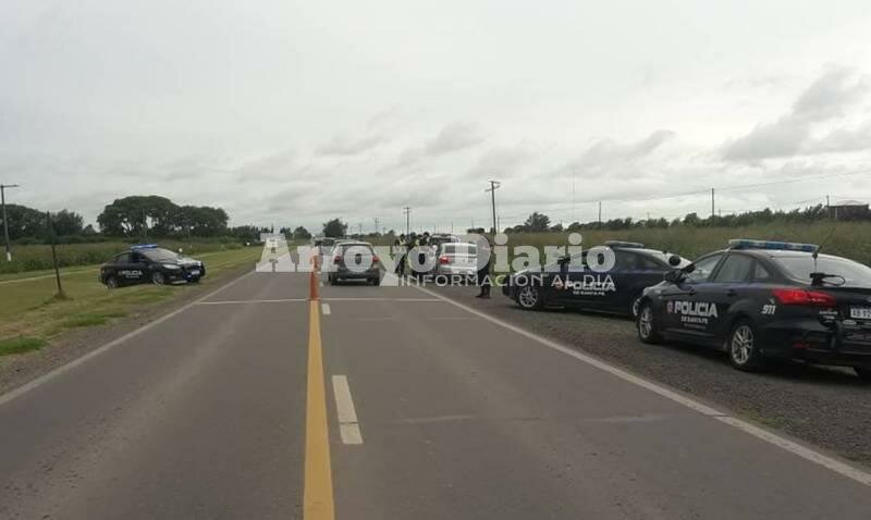 En el acceso sur. Uno de los controles se apost? sobre Ruta 21 a la altura del Cristo.