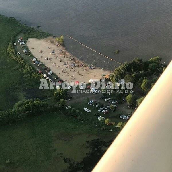 Imagen de As? se ve el Club de Pescadores de Fighiera desde el aire y desde el r?o